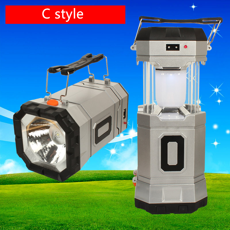 Large flashlight Solar charging camping lantern camping lantern Portable lamp Outdoor lighting emergency power Old man lamp Large flashlight Solar charging camping lantern camping lantern Portable lamp Outdoor lighting emergency power Old man lamp