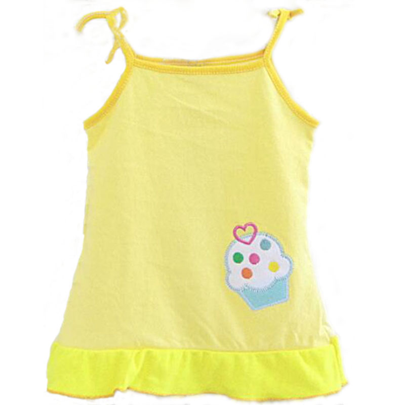 Multi colors Baby Cotton Vest Summer Dresses Kids Infant Clothing For Girl Children s Dress Causal