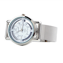 1Pcs Women Lady Fashion Stainless Steel Mesh Analog Bracelet Wrist Watch 2015 new