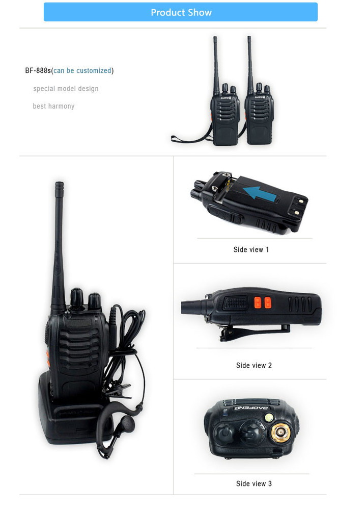 cheapest walkie talkie Baofeng BF-888s two way radio with 16 channels