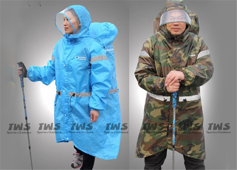 Backpack Raincoat Reflective rape Camo,Orange Blue RCT0005 (5)