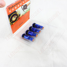 DC600 High-performance clip-Universal Aluminum and Rubber Tire Tubeless Valves 4pcs Color Blue Red Black