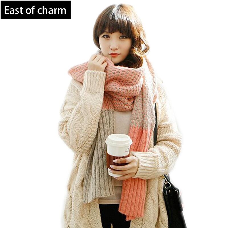 2015 New Thicken Crochet Knit Woolen Scarf Warm Sc...