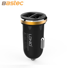 Ldnio Original 5V 2A 2 Port Mini USB Car Charger Dual Port Auto Adapter with USB Cable for iPhone 7 6 Samsung S7 S6 Xiaomi HTC