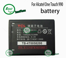Alcatel один касание 990 аккумулятор 1300 mAh CAB31P0001C1 OT990 аккумулятор замена для Alcatel один касание 990