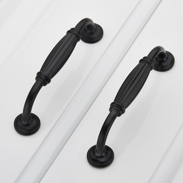 Retro Black kichen cabinet handle pull cupboard pull knob 128mm dresser drawer wardrobe handles pull