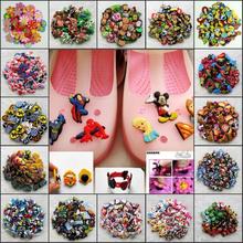 Party Kid Favor Gift Free Shipping 50pcs New PVC Shoe Charms Accessories Decorations Ornaments with Buckle Fit For Croc Shoes A