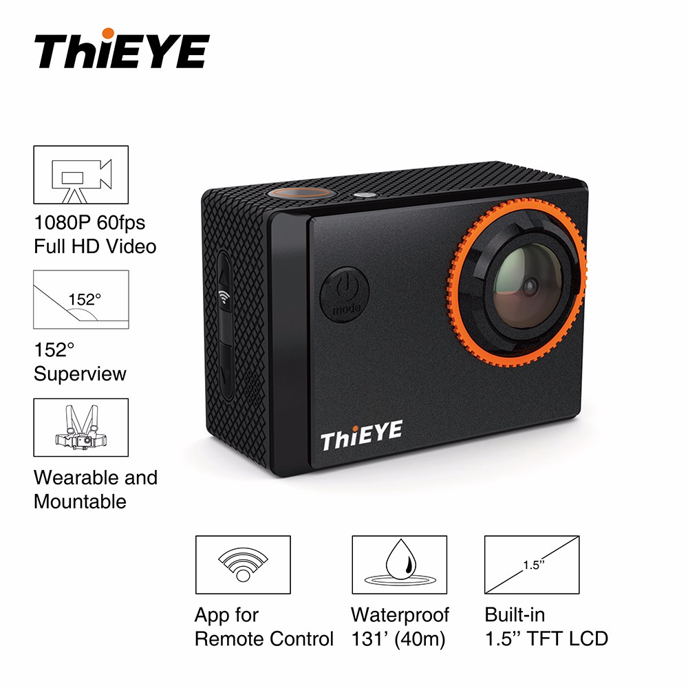 THIEYE I60 WIFI 1080P 60FPS 12MP LCD ACTION CAMERA SPORTS CAMERA WITH WATERPROOF HOUSING 13