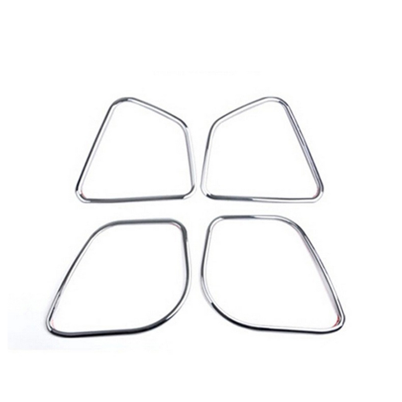 Car Accessories Audio Speaker Cover Ring Decorative Circle Trim For Ford Focus 3 MK3 Sedan Hatchback 2012 2013 ABS Chrome 4pcs