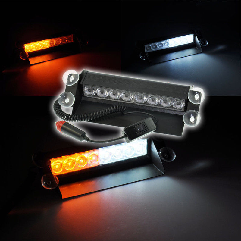 Emergency Flashing Strobe LED Safety Warning Light 3 Flash Lights car styling Mode Work Lights Amber/White