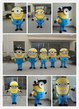 Despicable me minion mascot costume for adults despicable me mascot costume free shipping