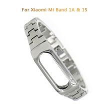 Unisex Adjustable Alloy Wristband Band Strap for Xiaomi Mi Band 1S 1A Smart Bracelet Wrist Band Silver Black Golden Color