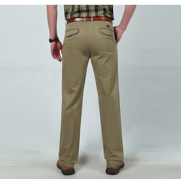 3 Colors 30-42 100% Cotton Outdoor Joggers Men Casual Long Pants Men\'s Clothing Black Khaki Pants Trousers Autumn Summer Brand (1)