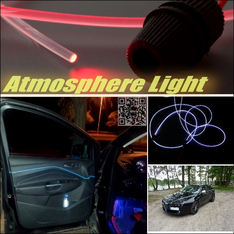 Car Atmosphere Light Fiber Optic Band For Alfa Romeo Brera Spider AR Interior Refit No Dizzling Cab Inside DIY Air light