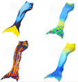 2017 Women Girls Mermaid Tail Monofin and Top Swimmable Summer Swimsuit Adult Kids Flippers Cosplay Costume
