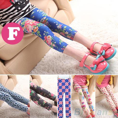 New Baby Kids Girls Leggings Pants Underwear Pattern Printed Trousers 3 12 Years for girls 02UU