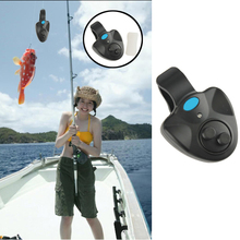 Plastic Electronic Fish Bite Finder Alarm LED Light Bell Clip On Fishing Rod Black For All