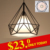 modern black birdcage pendant lights iron minimalist retro light  Scandinavian loft  pyramid lamp metal cage with led bulb