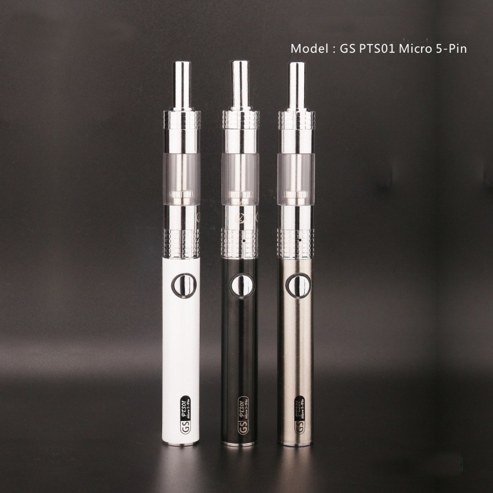 2015 Newest E cigarette GS PTS01 ecig starter kit micro USB passthrough 900mAh GS PTS01 vaporizer