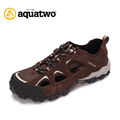 AQUATWO New Arrival 2016 Summer Trekking Shoes Men Hollow Lace Up Suede Leather Man Shoe US5