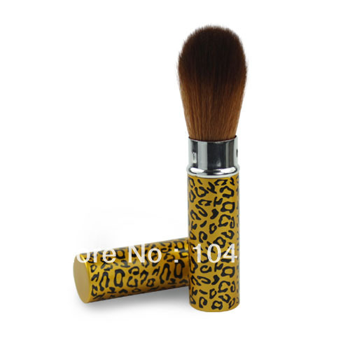 Free Drop Shipping Profession Leopard Makeup Cosmetic Soft Face Cheek Powder Foundation Blush Brush