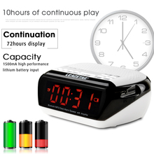 Portable Wireless Mini Multifunctional Smart Desktop Bluetooth Speaker Clock Amplifier FM Radio Time Display TF Card