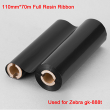 Full resin Ribbon with 0.5” small core for gk888t barcode printer 110mm*70m scratch resistance provide custom purchase