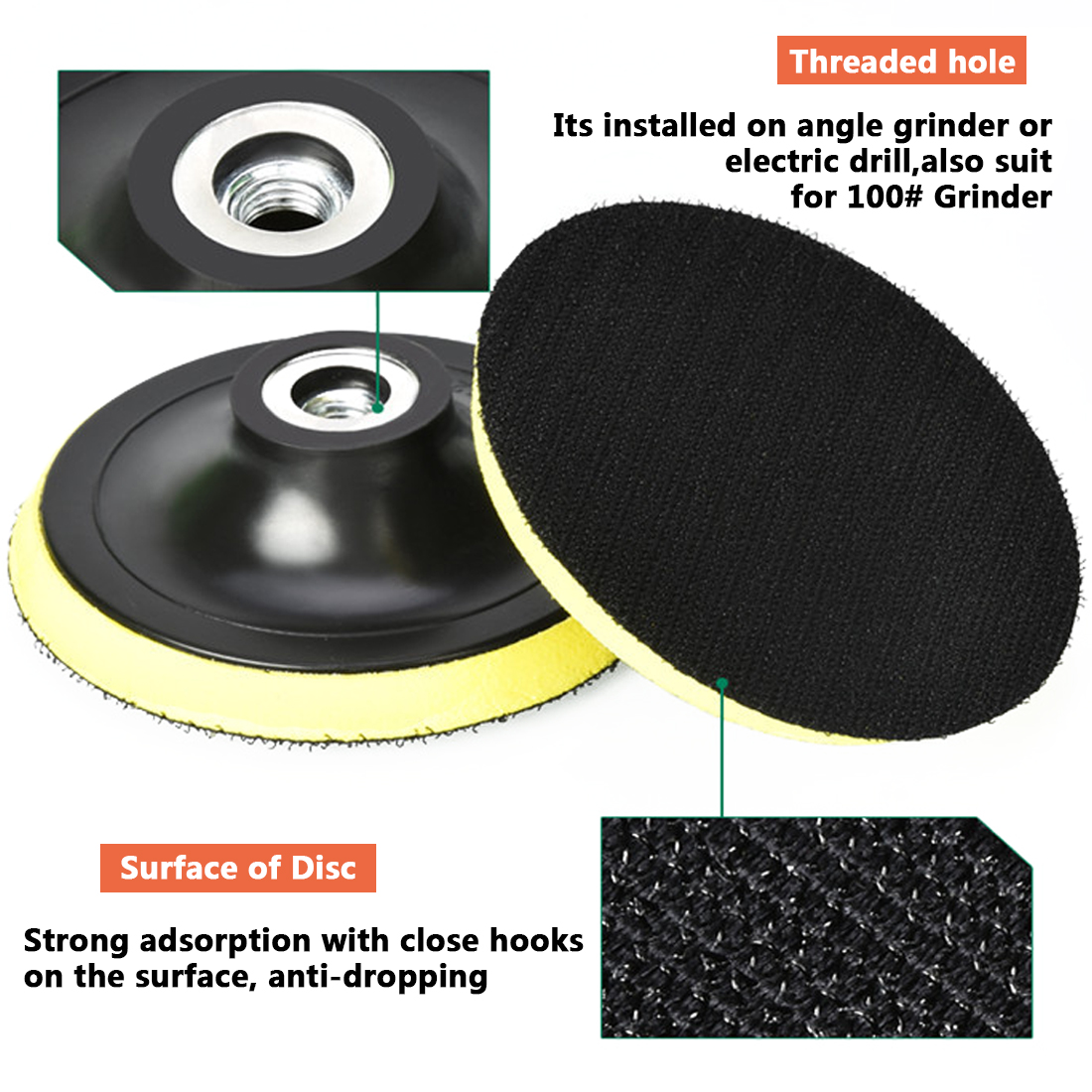 Sander Disc  40-2000 Grit Sanding Pad Polishing Pad Sandpaper 100mm 10PC 4inch 