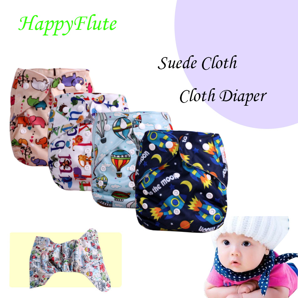 Happyflute New design cloth diaper fast dry suede cloth waterproof diaper leak guard 1pcs free shipping