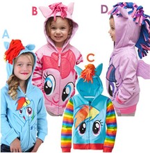 1PCS New 2015 Girls My little pony Kids Jacket Children’s Coat Cute Girls Coat &Hoodies & Girls Jacket Children Clothing Cartoon