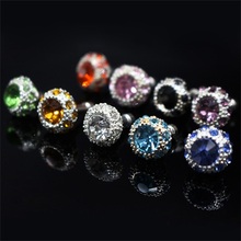 3.5mm Universal Luxury Bling Crystal Rhinestones Cellphone Charms Earphone Jack plug Headphone Anti Dust Mobile Phone Cap