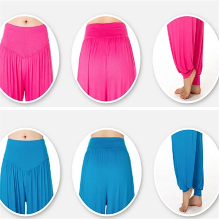 Yoga Pants Women Plus Size Colorful Bloomers Dance Yoga TaiChi Full Length Pants Smooth No Shrink Antistatic Pants Fast Shipping 2015 009