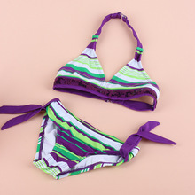 New swimwear roupas swim briefs polyester cute striped teenage swimwear bikini children’s swimwear for girls bathing suit