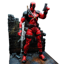 MS Super hero X-men Marvel Deadpool Action Figure Collection Model Toy with Deadpool Scene 7 inch doll doll Boxed Set Model