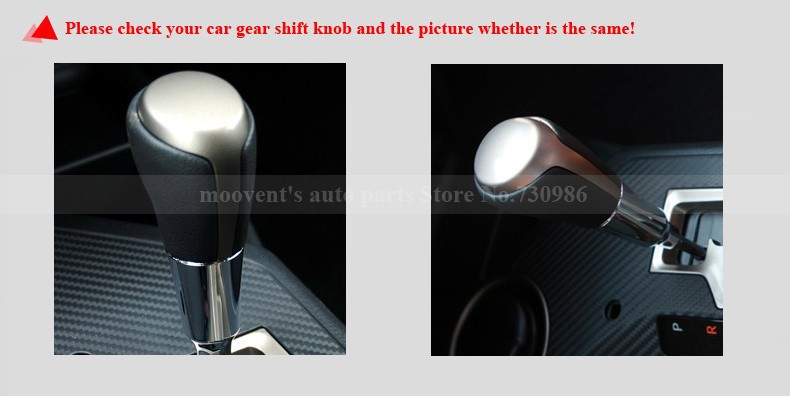 for Toyota 2012 Camry 2013 RAV4 Leather Gear Shift Knob Cover Black Thread 1