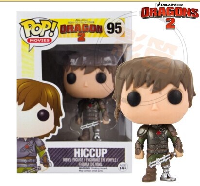 NEW 2014 Genuine FUNKO POP 10cm How to Train Your Dragon2 Hiccup action figure Bobble Head Q Edition new box for Car Decoration