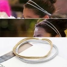 New 2014 Korea Hair accessories Double Elastics Hair Bands Girls Headwear