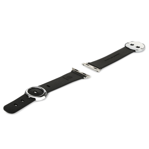 Black Band 38mm Baseus Modern Series Classic Buckle Genuine Leather Watchband for Apple Watch