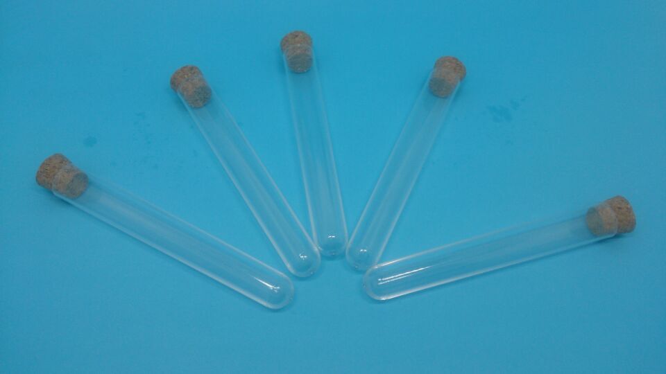 500PCS 16x100MM glass test tube round bottom with cork stopper