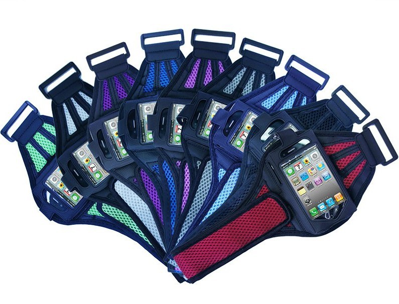 30PCS/LOT Sports Running Armband Case Workout Armband Holder Pounch For iphone 4 4S Cell Mobile Phone Arm Bag Band GYM Fashion