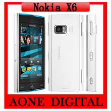 Original Nokia X6 8GB/16GB/32GB  Internal Memory 5MP GPS WIFI Symbian OS Unlocked Mobile Phone China Post Free Shipping