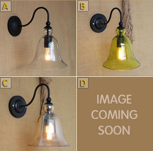 Фотография Loft Style Industrial Vintage Wall Lamp Edison Wall Sconce Simple Glass Wall Lights For Home Indoor Lighting Arandela