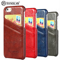 Cover Case For iPhone 7 7 Plus Phone Wax PU Leather With Card Holder Back Cover