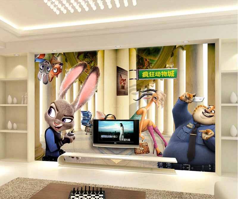 Papel Tapiz Personalizado 3d Zootopia Papel Tapiz De Dibujos