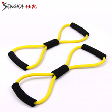 8-shaped chest developer latex chest expander tension device,yoga pull rope body shaping weight loss elastic spring exerciser