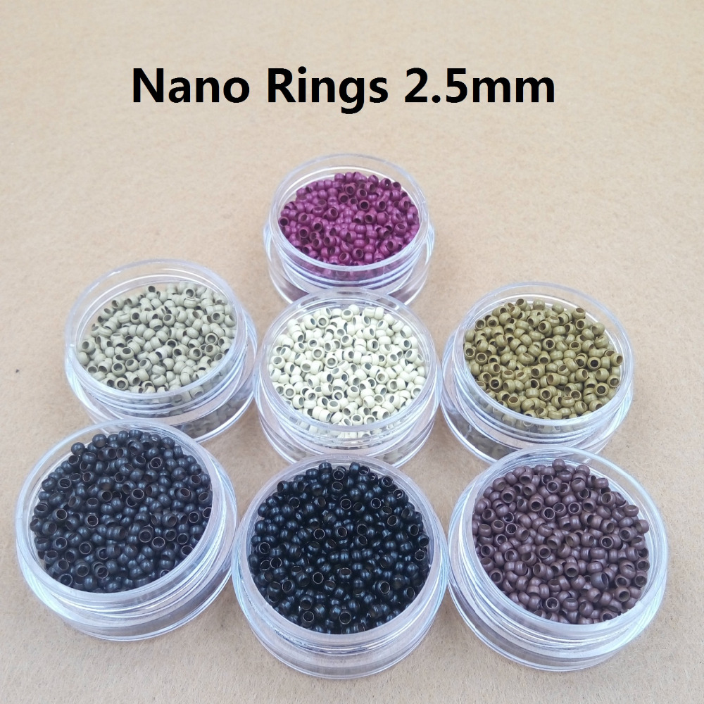 Buy 5000pcs nano rings beads for nano tip human hair