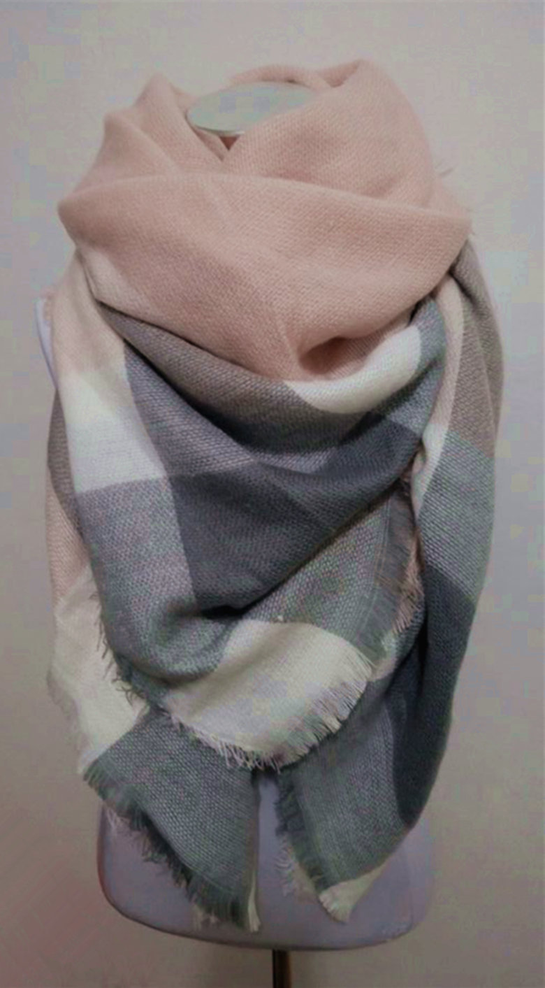 140x140cm Za winter acrylic cashmere font b tartan b font plaid scarf brand blanket shawl desigual