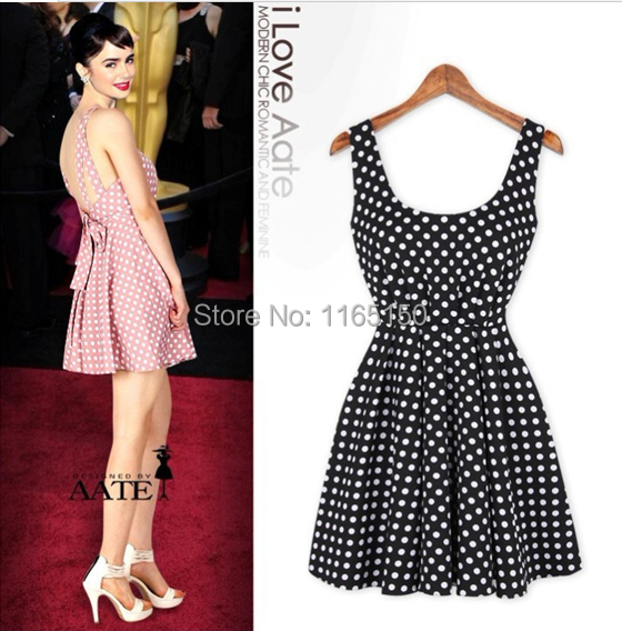 Halter dress polka dot