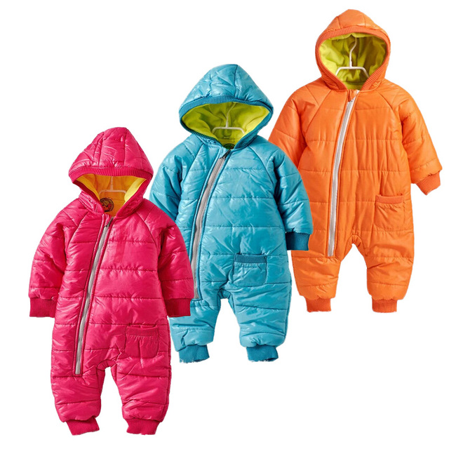 Высокое Качество Baby Rompers Зима Толстые Мальчики Хлопка Костюм Девушки Теплая Одежда Малыша Комбинезон Детей Верхняя Одежда Детская Одежда