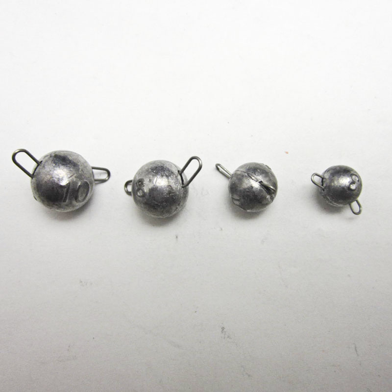 Crazy Fish 10 pcs Fishing Cheburashka Sinker Jig Head Lead Weights 2g
